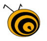 Drąsių bičių logotipas